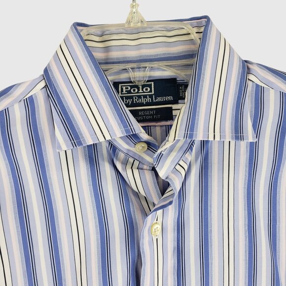 Polo Ralph Lauren Regent Custom Fit Striped Button-Down Shirt Size 15 1/2 -32/33 - Picture 3 of 9